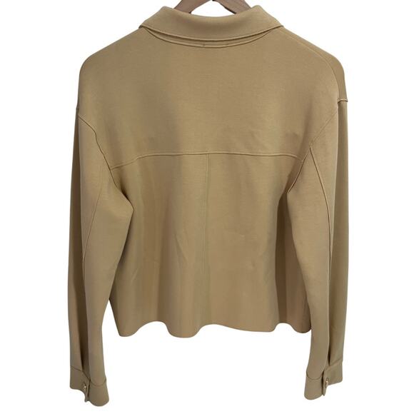 Joie Camel Tan Cropped Knit Utility Jacket with Gold Buttons  Size Medium - Picture 3 of 8